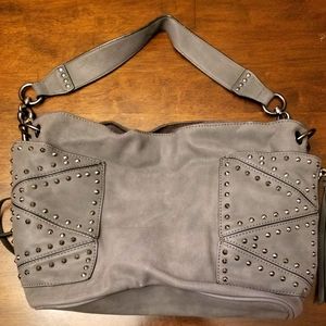 Gray Steve Madden Purse Canvas Leather